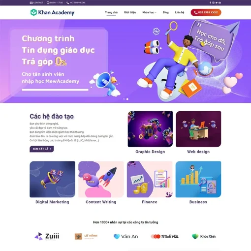 Theme wordpress bán khóa học 6