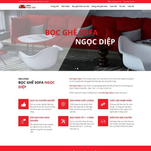 Theme wordpress dịch vụ bọc ghế