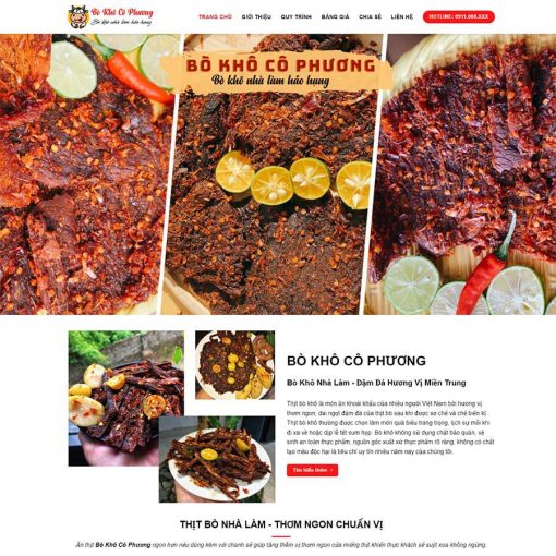 Theme wordpress bán bò kho