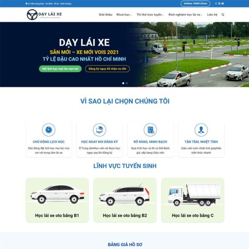 Theme wordpress dạy lái xe 2