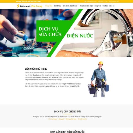 Theme wordpress dịch vụ điện nước