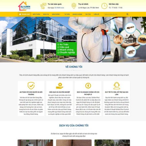 Theme wordpress dịch vụ diệt côn trùng