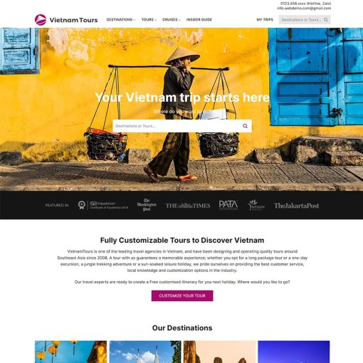 Theme wordpress du lịch