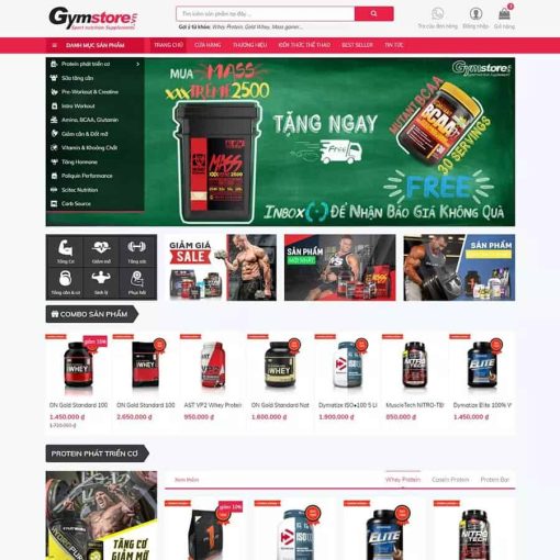 Theme wordpress gym shop