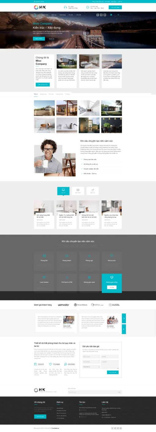 Theme wordpress công ty nội thất HNK