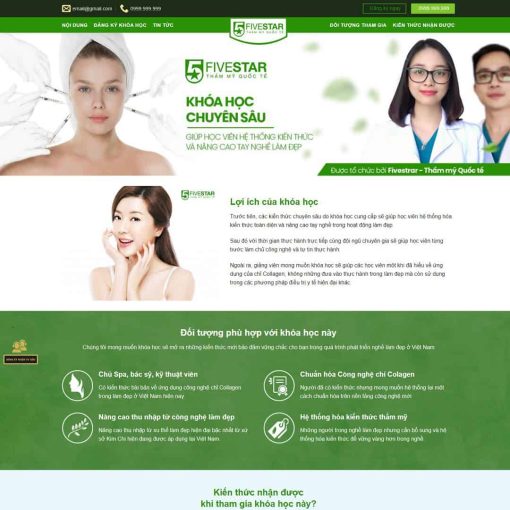 Theme wordpress học làm đẹp