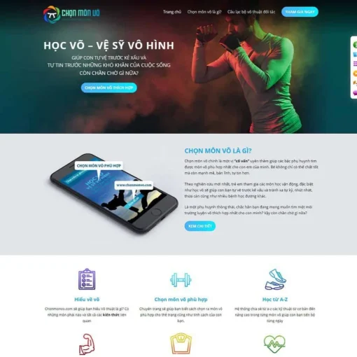 Theme wordpress võ thuật