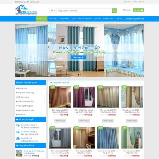 Theme wordpress bán mành rèm đẹp