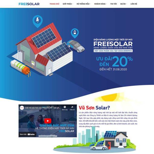 Theme wordpress điện năng lượng mặt trời