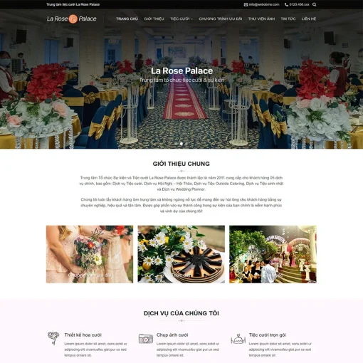 Theme wordpress nhà hàng tiệc cưới
