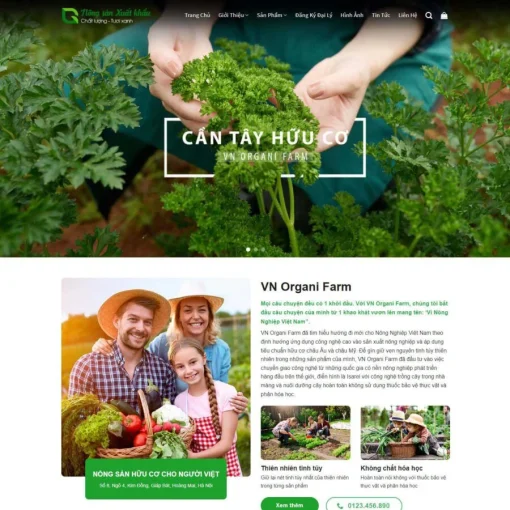 Theme wordpress bán nông sản 2
