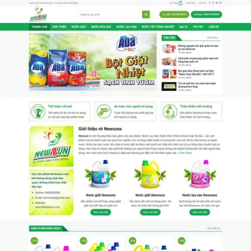 Theme wordpress shop bán nước giặt