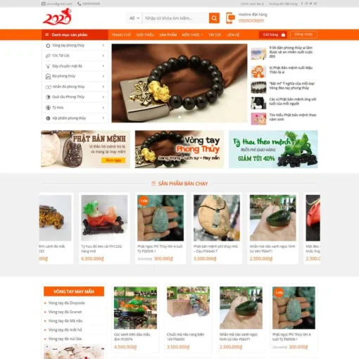 Theme wordpress shop phong thủy