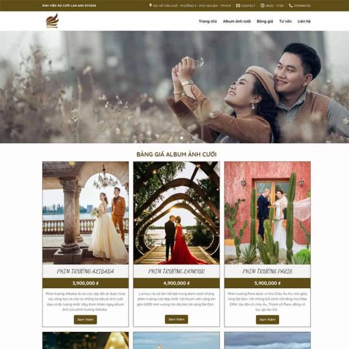 Theme wordpress studio áo cưới 4