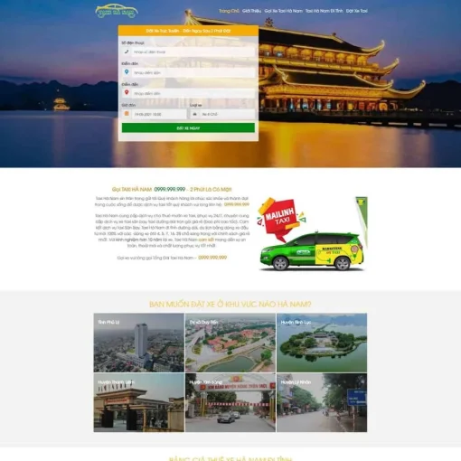 Theme wordpress dịch vụ taxi