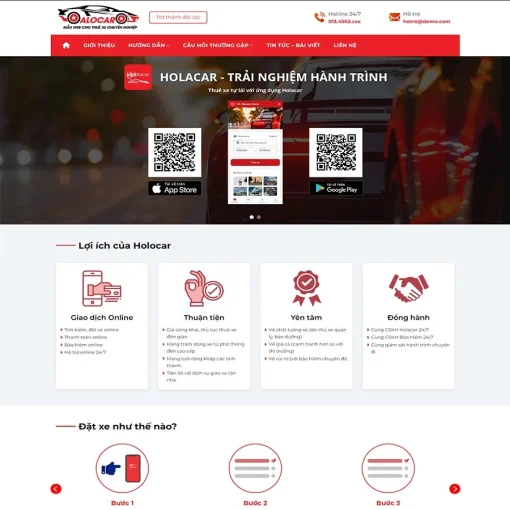 Theme wordpress dịch vụ taxi 1