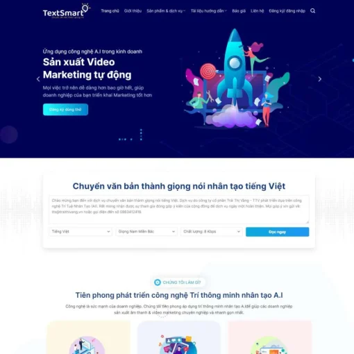 Theme wordpress dịch vụ công nghệ chuyển văn bản thành giọng nói