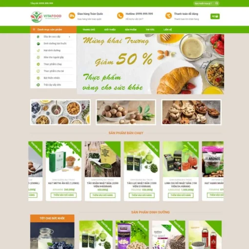 Theme wordpress thực phẩm 10