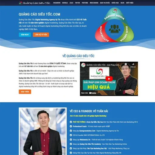 Theme wordpress dịch vụ quảng cáo siêu tốc