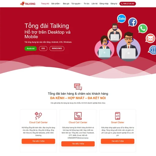 Theme WordPress tổng đài