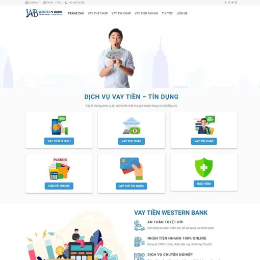 Theme wordpress vay tiền, tín dụng